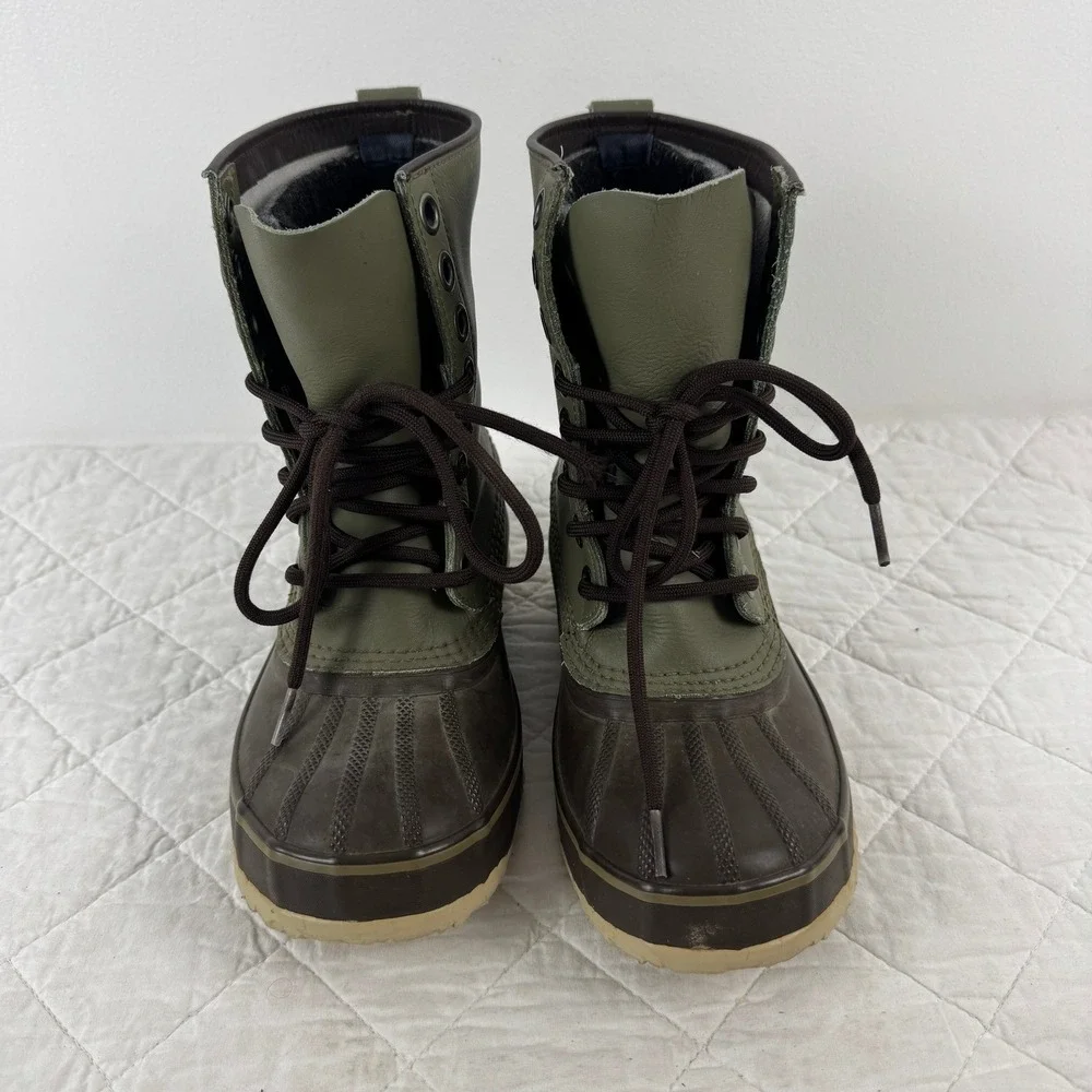 Sorel 1964 Premium Waterproof Duck Boots‎ Olive Green Brown NL1330-340 Womens 6